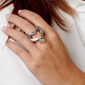 UNO DE 50 PIECES, Nailed Heart Ring, Size 21